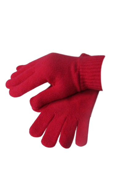 Ladies Raspberry Pure Wool Gloves
